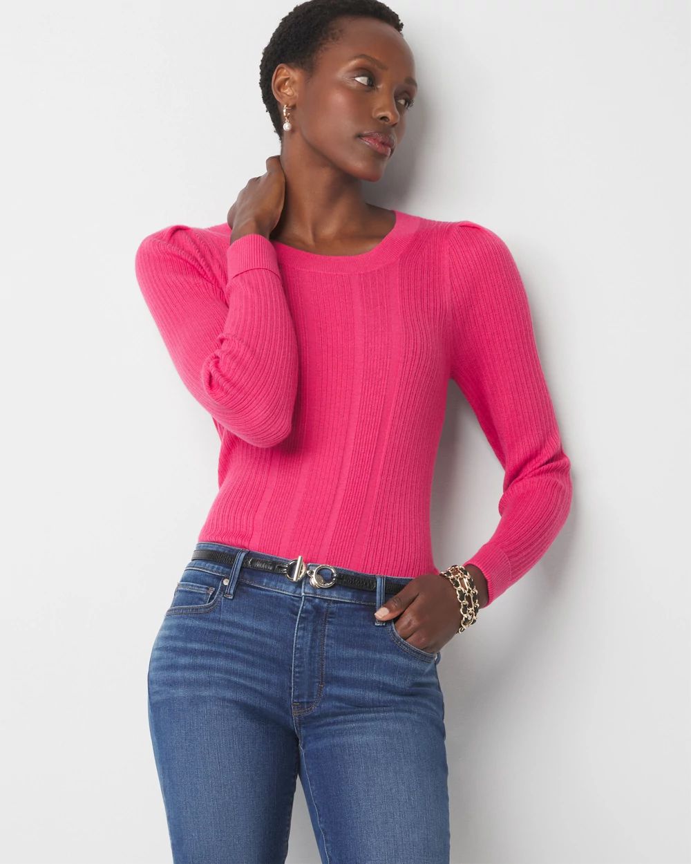 Black and white pink sweater online